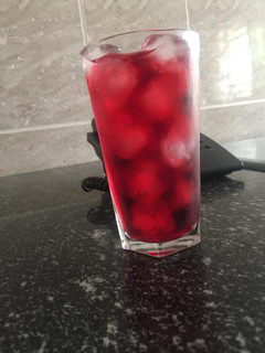 A picture of Homemade Hibiscus drink.