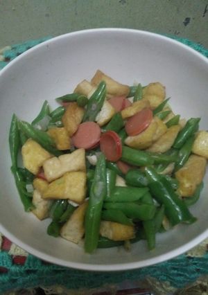 Foto resep Tumis buncis tahu sosis(menu anak)