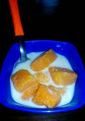 Una foto de Calabaza con leche