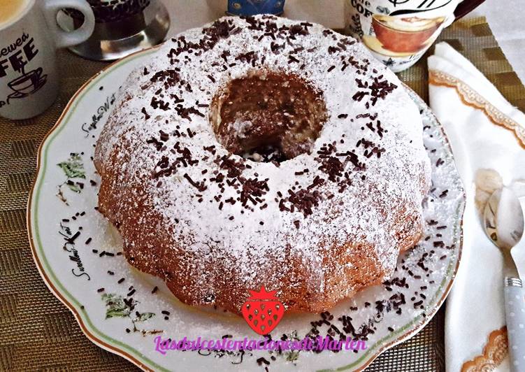 Bizcocho de chocolate y plátano