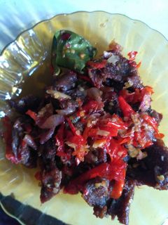 Foto resep Dendeng kambing sambal balado