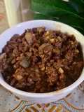 Daging sapi cincang buat isi Roti kukus