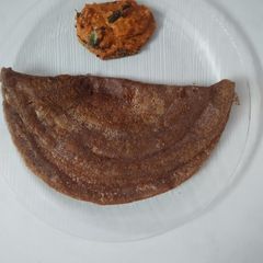 A picture of Instant Ragi Dosa with Special SI Chutney.