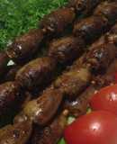 Шашлык из куриных сердечек