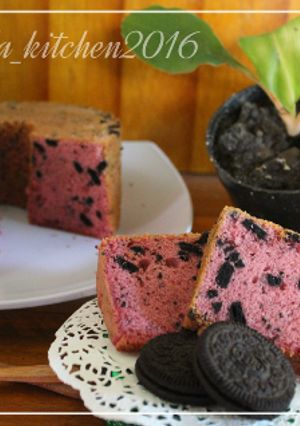 Foto resep Cake Nutrijell  - Strawberry oreo mirip chiffon (bolu nutrijell)