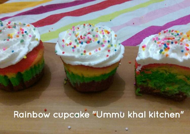 Rainbow cupcake