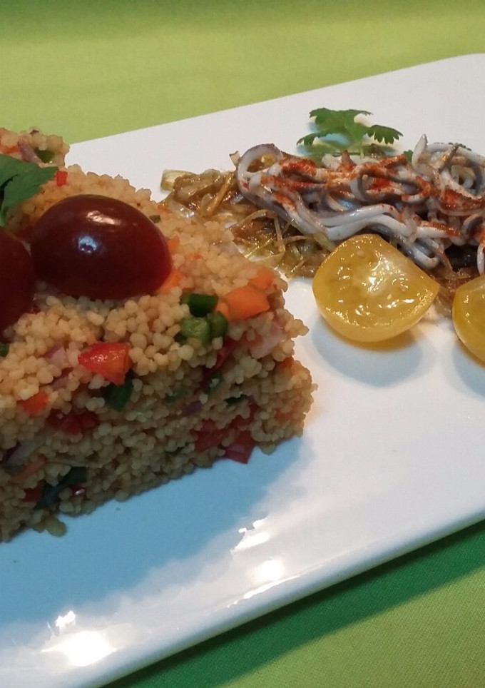 Una foto de Couscous primavera