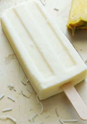 A picture of Coconut pineapple yoghurt pops.