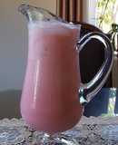 Agua fresca de horchata y fresas
