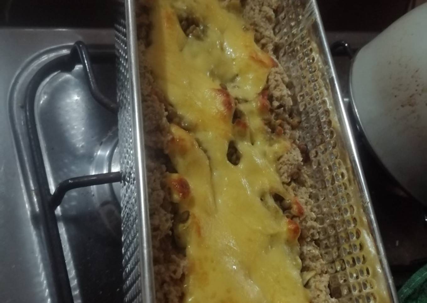 Pastel de avena lentejas y queso