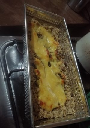 Una foto de Pastel de avena lentejas y queso