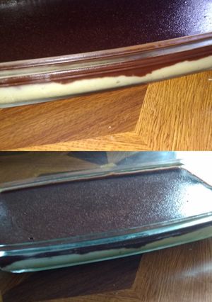 Foto resep Puding coklat vla putih sederhana
