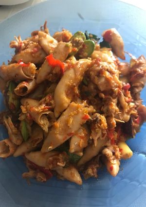 Foto resep Rica rica cumi asin pete