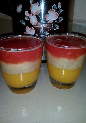 A picture of My 3 step moctail recipe.
