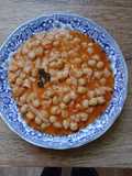 Garbanzos con fideos chinos