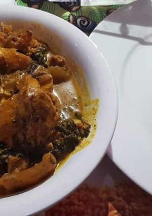 A picture of Bitterleaf soup.