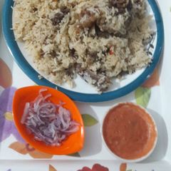 A picture of Beef pulao.