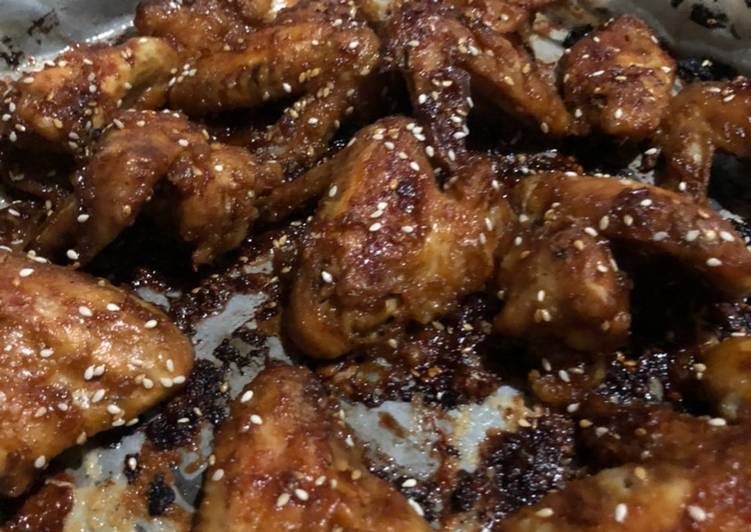 Oven baked teriyaki chicken wings