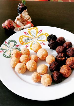 A picture of Seedai: salty and sweet (uppu and vellai).
