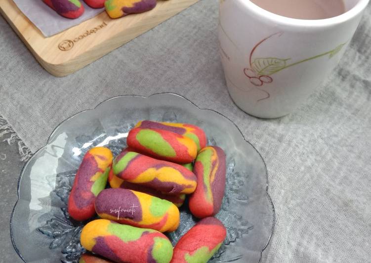 Resep: Makan di DimeRainbow cookies teflon