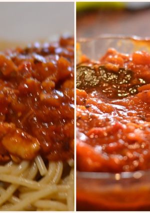 Una foto de Salsa simil boloñesa con pollo