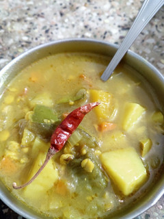 A picture of One Pot Wholesome Curried Vegetables.
