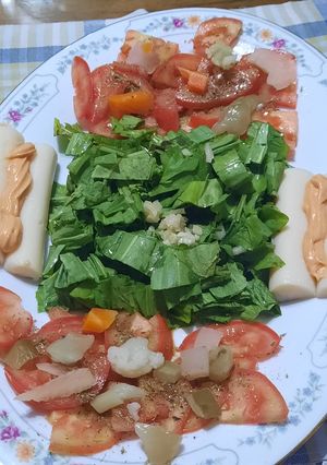Una foto de Ensalada fresca con palmitos