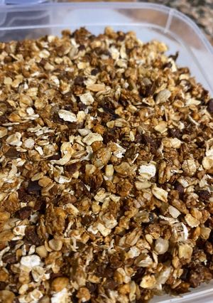 Foto de Granola caseira com manteiga de amendoim