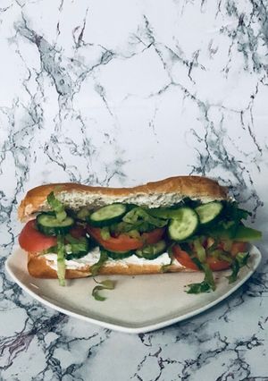صورة لوصفة ساندويش لبنة
