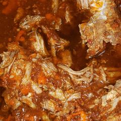 Carne de puerco con salsa de chipotle (Pork with chipotle sauce) A picture of Carne de puerco con salsa de chipotle (Pork with chipotle sauce).