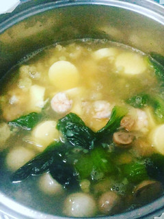 Foto resep Hot Pot Sapo tofu dengan stock ebi