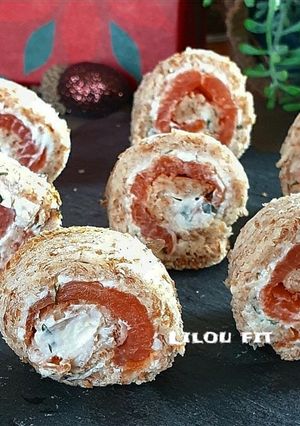 Une photo de Roulés au saumon et fromage frais