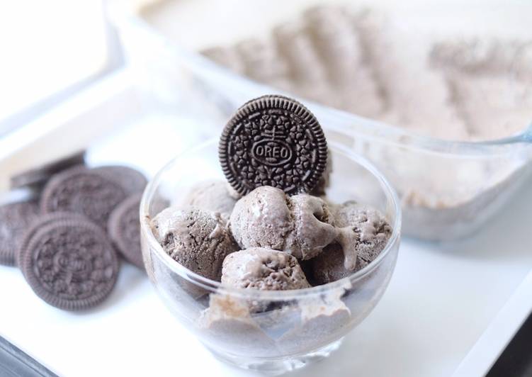 Resep Ice Cream Oreo Anti Gagal