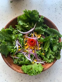 Una foto de Ensalada de hojas verdes