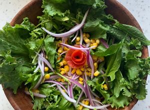Una foto de Ensalada de hojas verdes