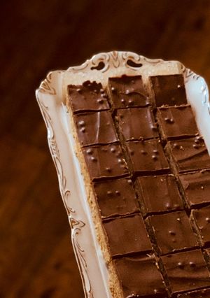 صورة لوصفة مكعبات البسكوت و الشوكولاته 🌟🍫