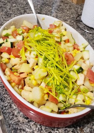 Una foto de Salpicón de verduras y pollo