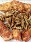 Bacalao, boquerones y merluza frita