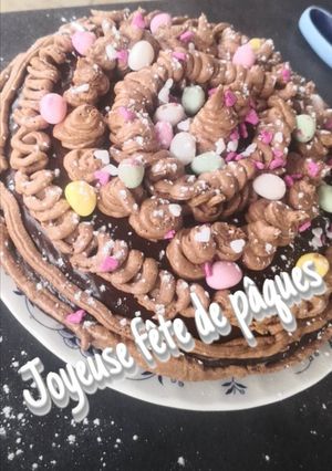 Une photo de Nid de pâque chocolat praliné