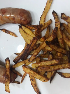 Una foto de Butifarra con patatas en Airfryer Cosori