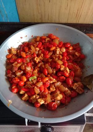 Foto resep Oseng Tahu,Cecek dan Kulit Melinjo