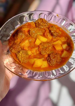 عکسی از دستور قیمه ریزه ی پر ملات😍