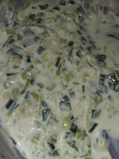 Una foto de Salsa de puerro