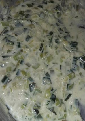Una foto de Salsa de puerro