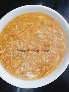 A picture of Veggie Corn Soup.