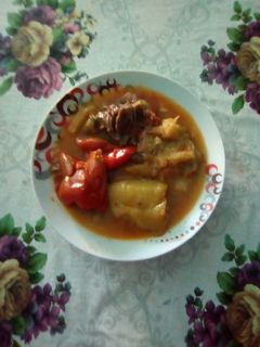 O poză a rețetei Carne de miel cu legume și cu sos.