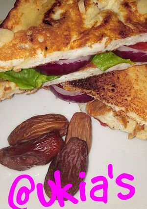 A picture of Egg white filled Sandwich.