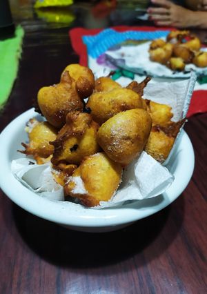 Una foto de Buñuelos relleno con membrillo