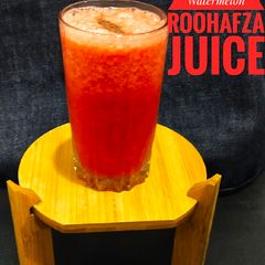 A picture of Watermelon 🍉 Roohafza juice.