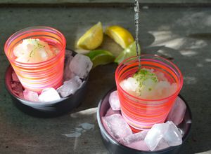 Une photo de Granité vodka citron vert